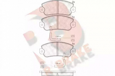R BRAKE rb0658 -  Комплект тормозных колодок, дисковый тормоз
